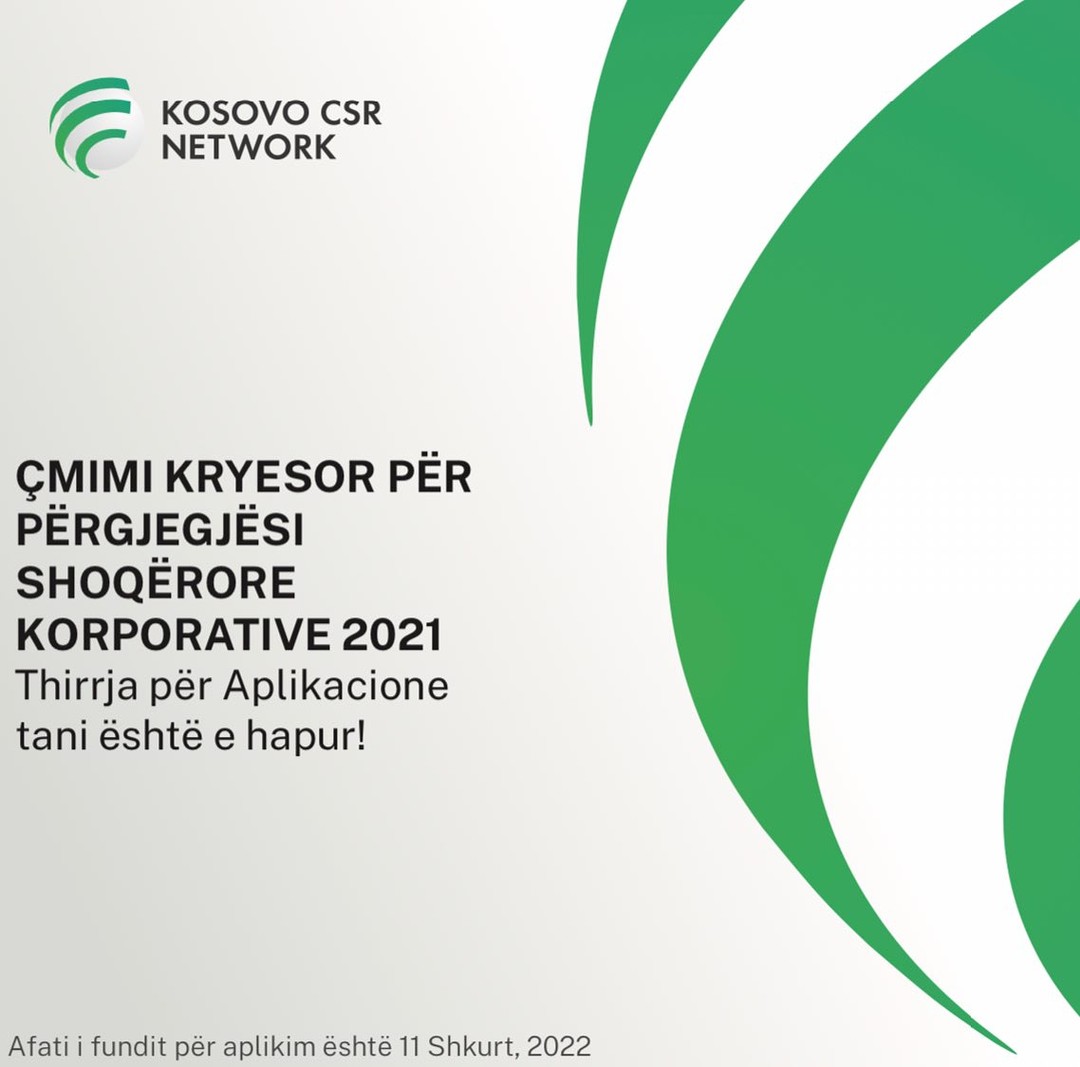 CSR Kosovo Opens Applications for the Annual CSR Award 2021