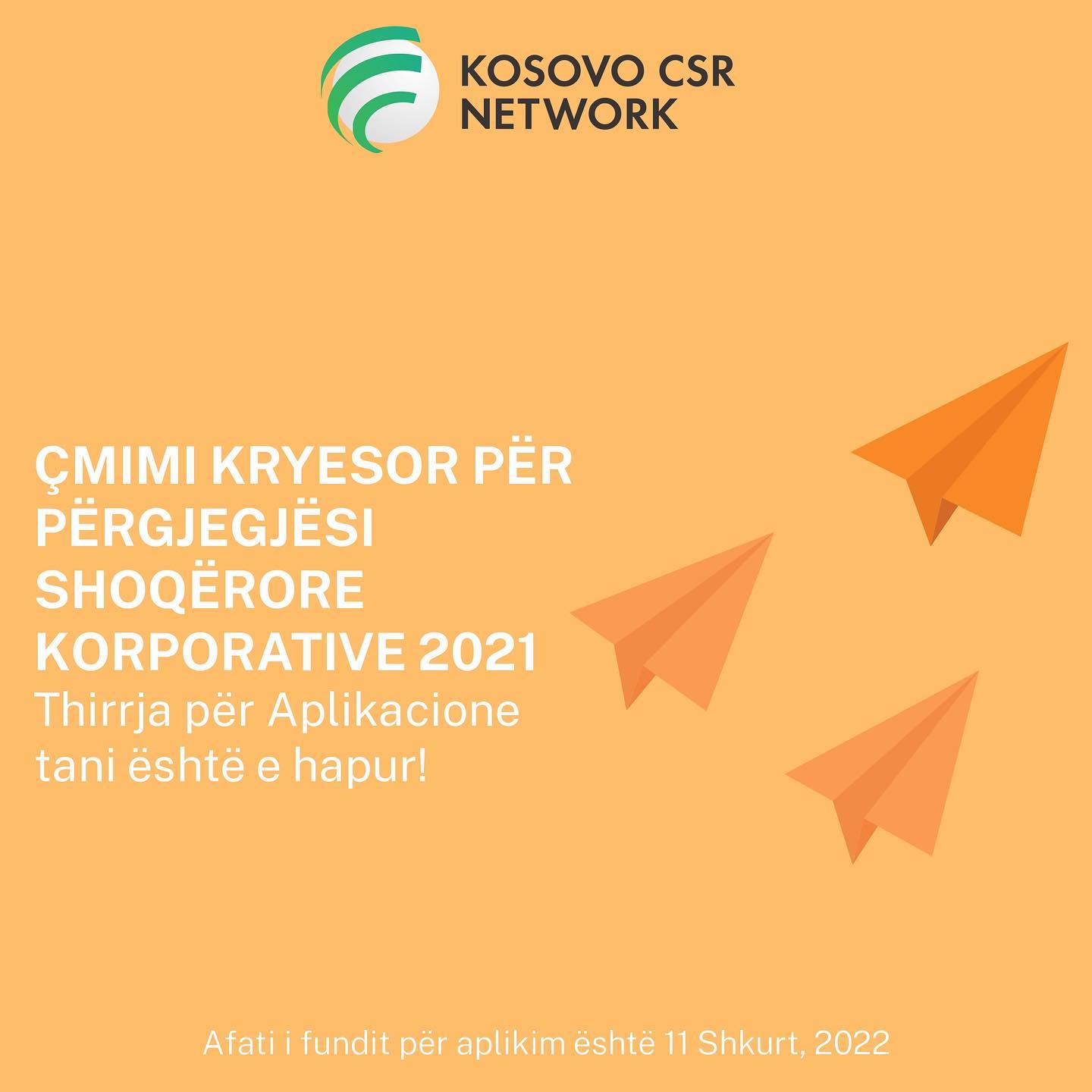 CSR Kosovo Opens Applications for the Annual CSR Award 2021