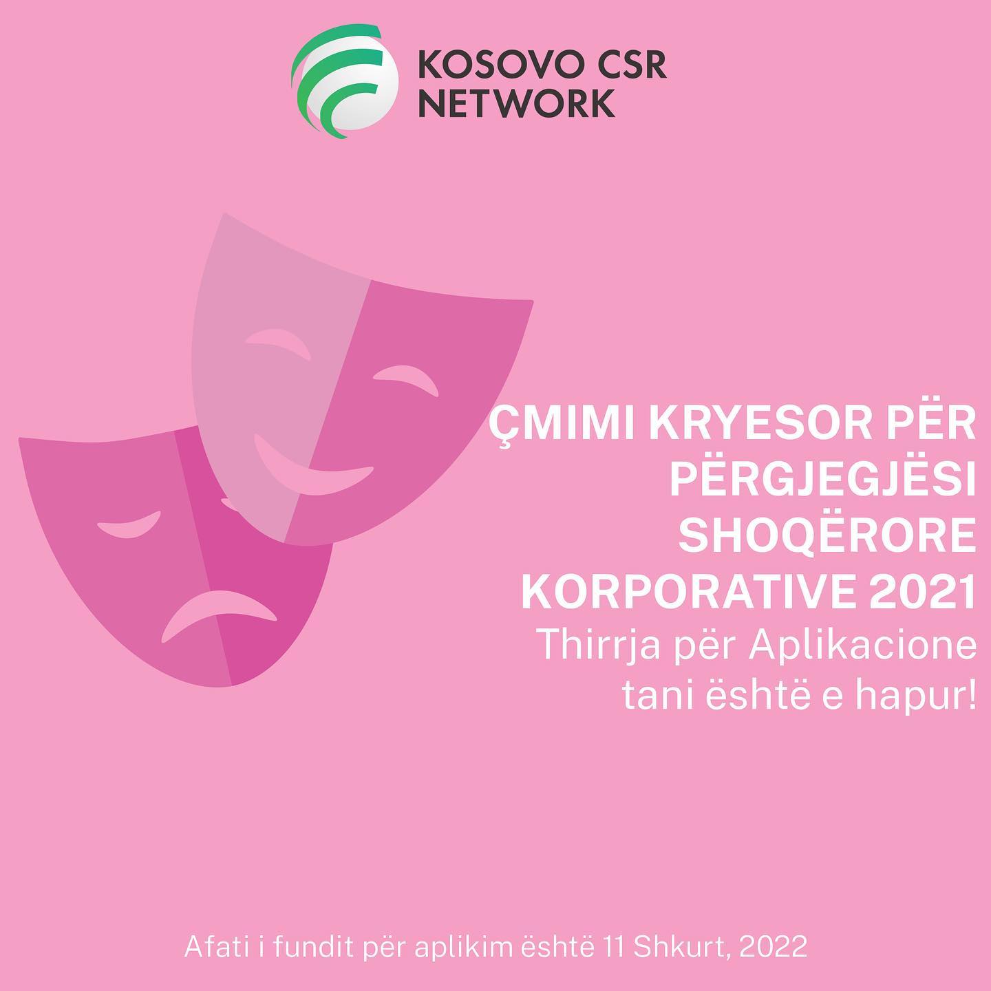 Rrjeti CSR Kosova Hap Thirrjen për Çmimin Vjetor të CSR 2021
