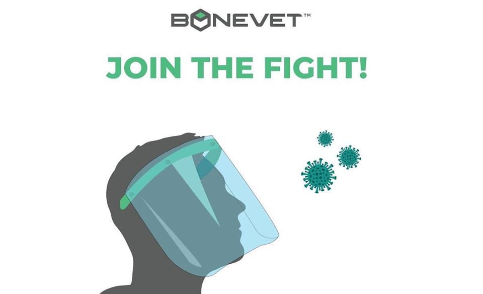 KIVO Supports Bonevet in Producing Protective Face Shields for Healthcare Workers