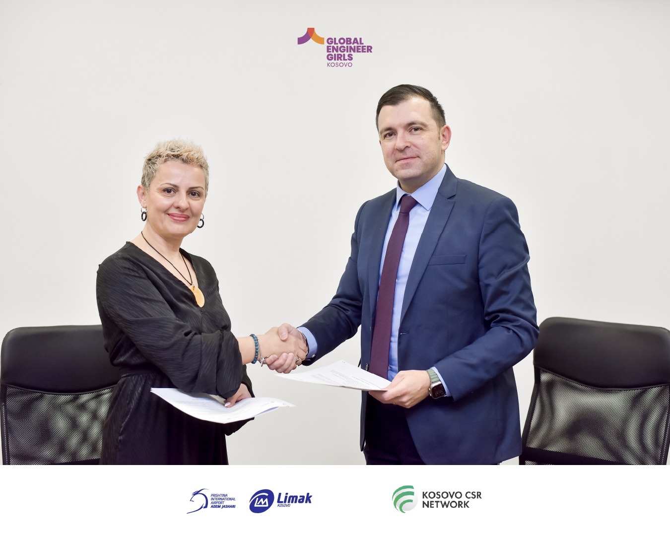 Kosovo CSR Network and LIMAK Kosovo International Airport J.S.C. have signed a Cooperation Agreement to empower Global Engineer Girls