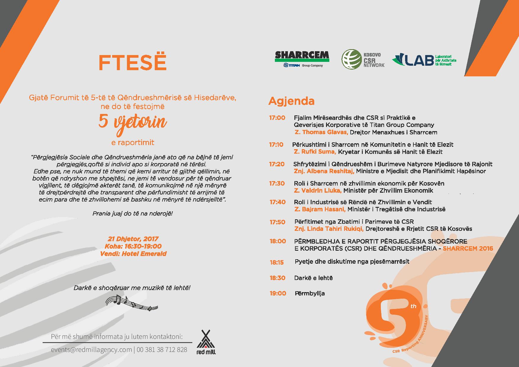 5th Stakeholder Sustainability Forum – SharrCem