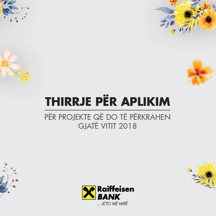 Raiffeisen Bank Opens Call for Project Applications for 2018