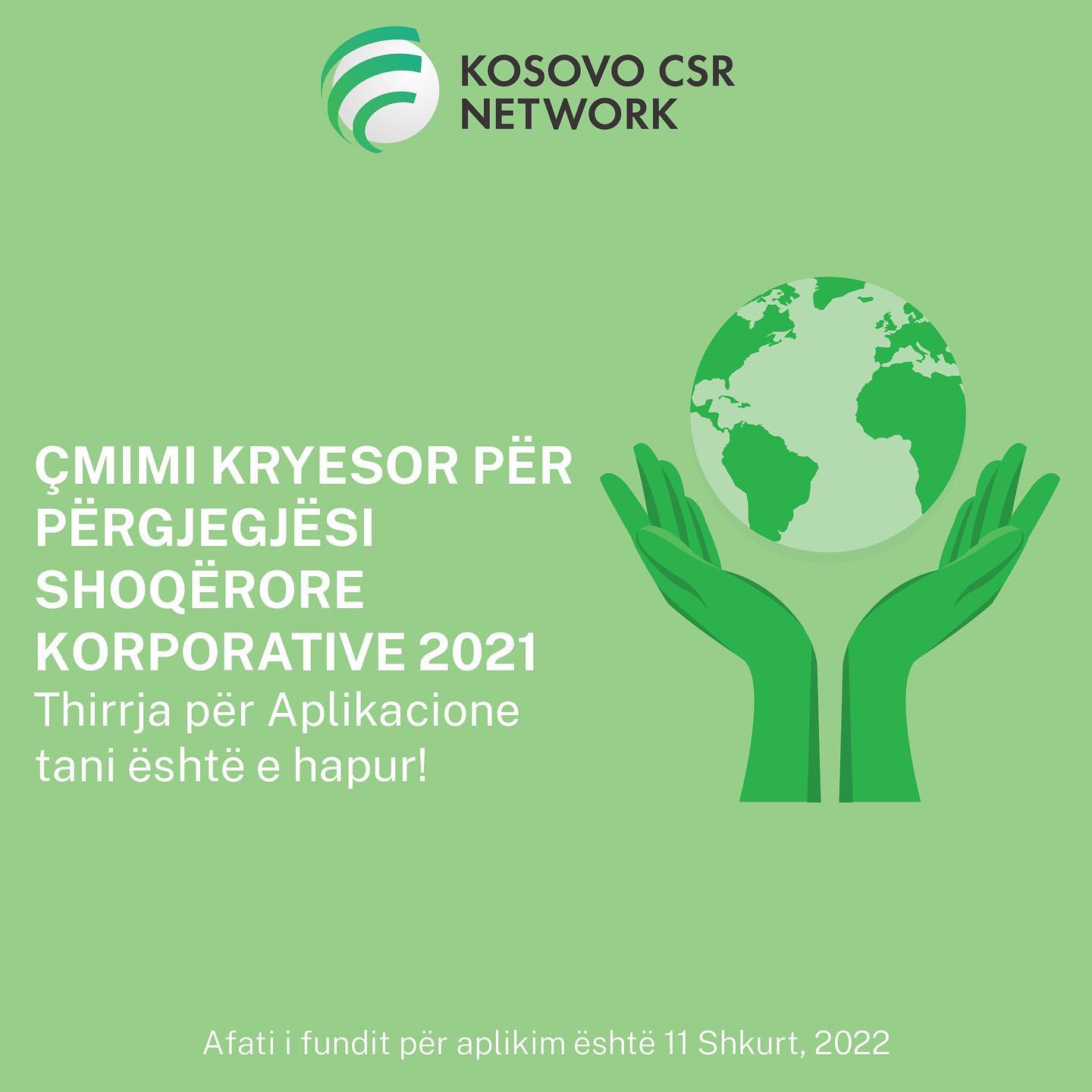 CSR Kosovo Opens Applications for the Annual CSR Award 2021