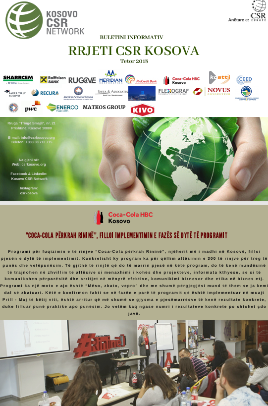 Newsletter of Kosovo CSR Network for November 2018